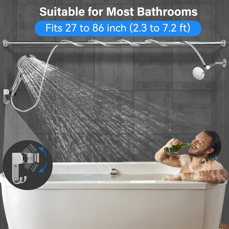 NTPN Dual Shower Head with Handheld for Couples: High Pressure Double Shower Heads for Two People - Adjustable Two Showerhead System with 3 Flow Settings Fits 2 Person Bathroom (Chrome) - Image 2